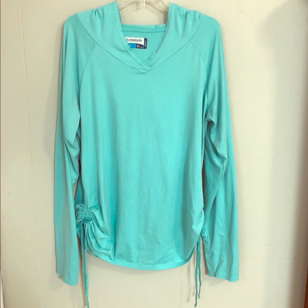 🎣Mint Light Green Fishing Hooded Shirt Pullover